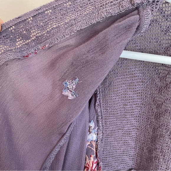 Sundance Anastasia Floral Embroidered Kimono in Dusty Purple Boho Size Small - Picture 14 of 16